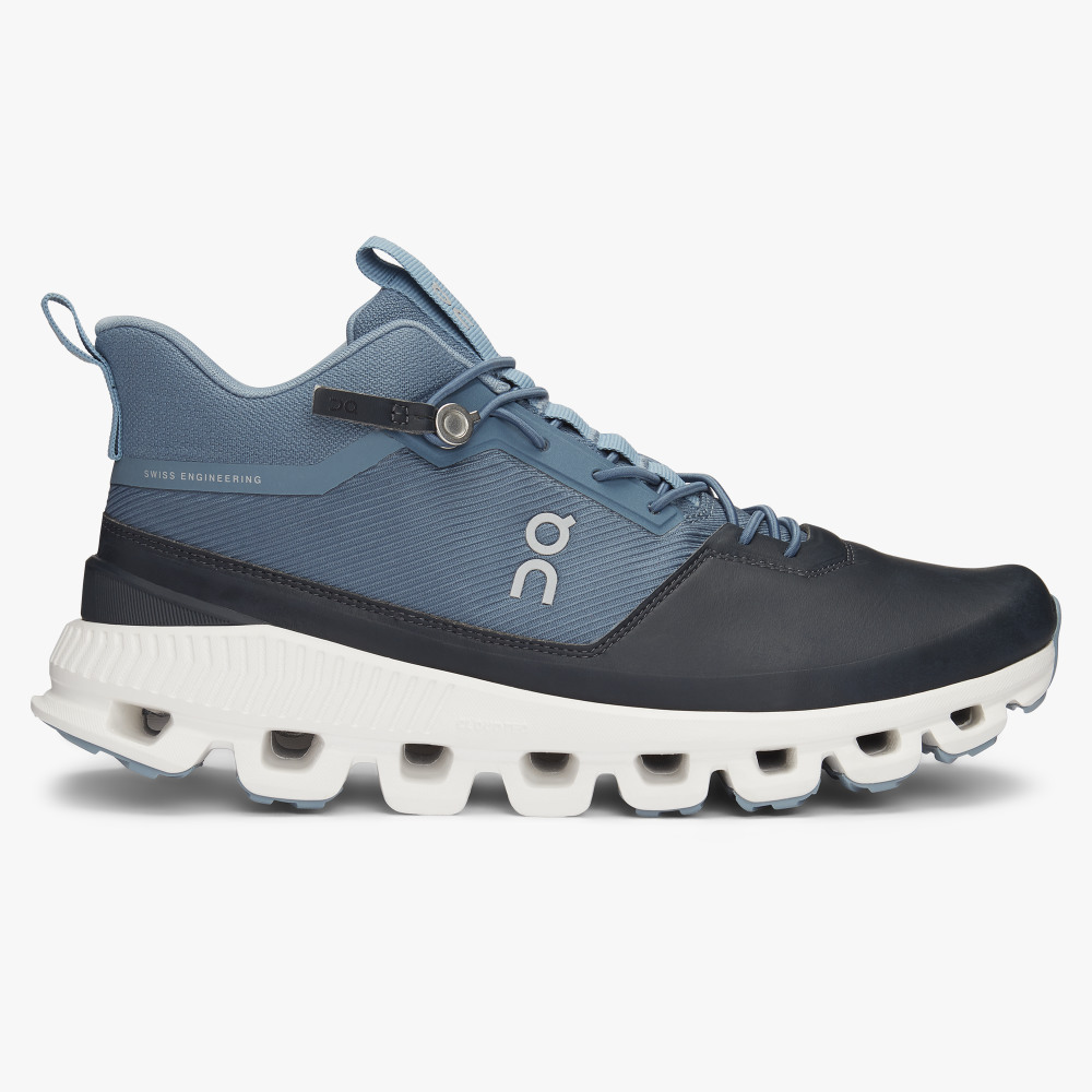 ON Cloud Hi Womens - Women's Road Running Shoes NZ-56781 Dust/Navy